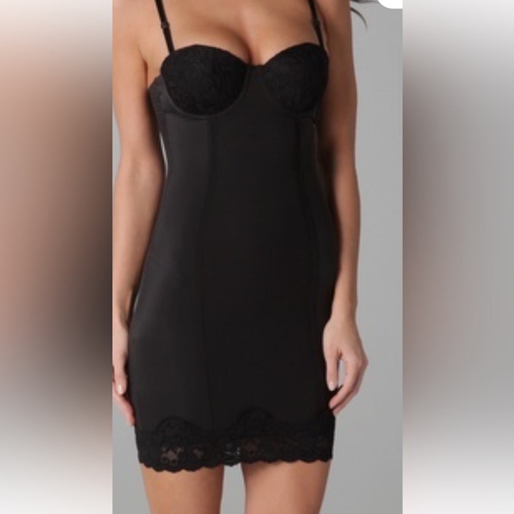 Spank haute contour lace corset slip dress